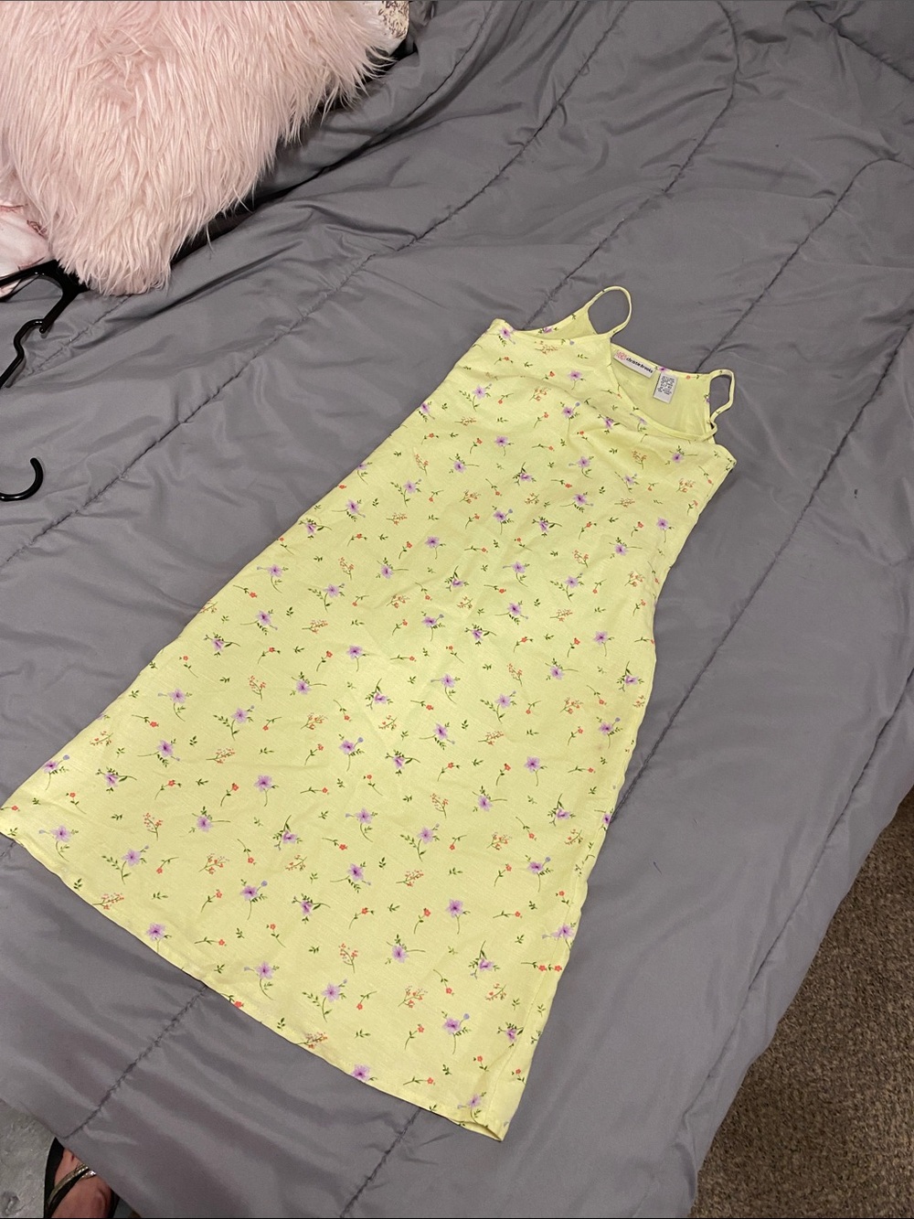 Floral Slip Dress - Lavender Blossom on Cream